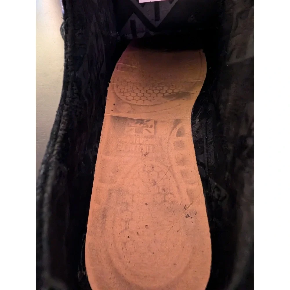 T.U.K. Black Suede Viva Mondo Creepers Platform Lug Sole Shoes A3065 Womens 10
